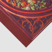 Angel Gathering Flowers Red Floral Crown Kerstmis Tissuepapier (Detail)