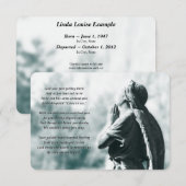 angel gebeddenherdenkingsdiensten kaart (Voorkant / Achterkant)