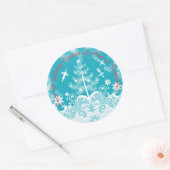 Angel gebruiksvoorwerpen uit de keuken van Kerstmi Ronde Sticker (Envelop)