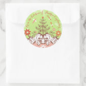 Angel gebruiksvoorwerpen uit de keuken van Kerstmi Ronde Sticker (Tas)