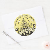 Angel gebruiksvoorwerpen uit de keuken van Kerstmi Ronde Sticker (Envelop)