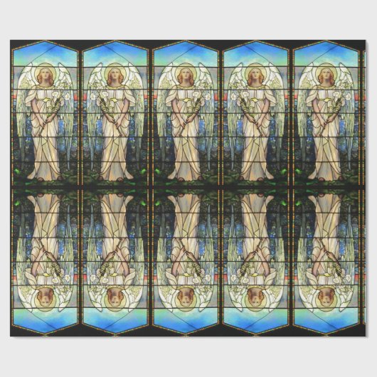 Angel-gekleurd glas cadeaupapier (Vlak)