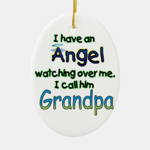 ANGEL GENOEMDE GRANDPA KERAMISCH ORNAMENT