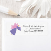 Angel Gepersonaliseerd Merry-kerstkaartjes Etiket (Insitu)