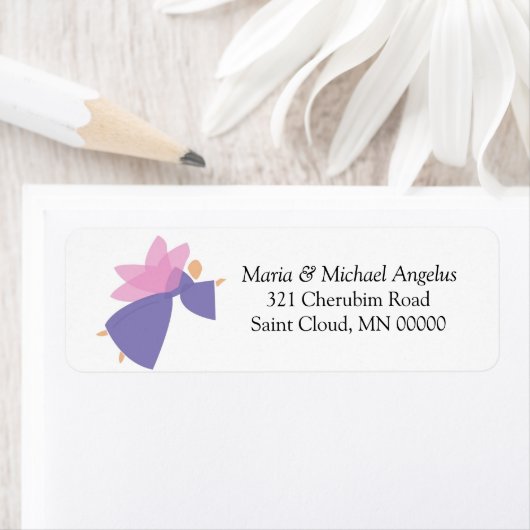 Angel Gepersonaliseerd Merry-kerstkaartjes Etiket (Insitu)