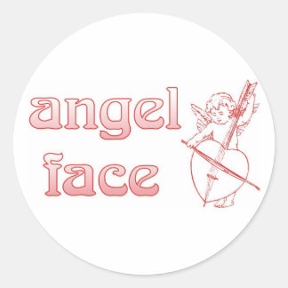 Angel-gezicht Ronde Sticker