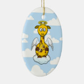 Angel-Giraffe in Clouds Keramisch Ornament (Rechts)