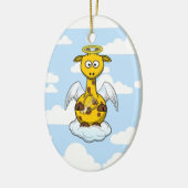Angel-Giraffe in Clouds Keramisch Ornament (Links)