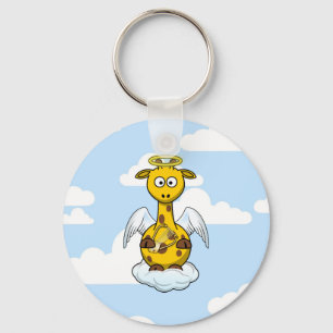 Angel-Giraffe in Clouds Sleutelhanger