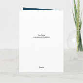 Angel Girl Blue Drapes Vintage-kerstkaart Kaart (Achterkant)