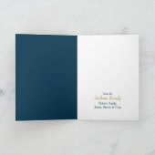 Angel Girl Blue Drapes Vintage-kerstkaart Kaart (Binnen)