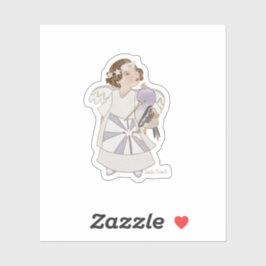 Angel Girl en Hummingbird Sticker