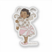 Angel Girl en Uil Sticker (Voorkant)