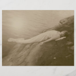 Angel Girl Sepia Antiek Art Decoupag