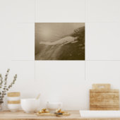 Angel Girl Sepia Antiek Art Poster (Keuken)