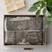 Angel Girl  Sepia Brown Grunge Texture Tissuepapier (Geschenk)