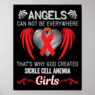Angel Girl- Sikkelcelanemie Bewustzijn Supporter Poster