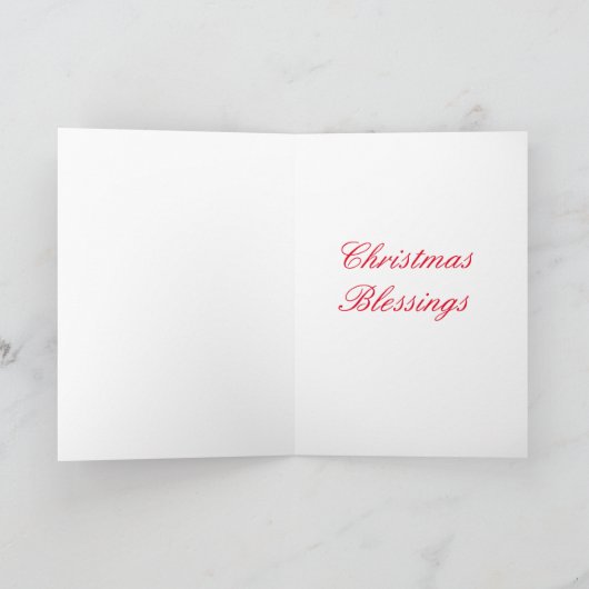 Angel Glas in lood Kerstzegeningen Kaart (Binnen)