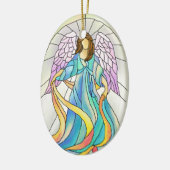 Angel Glas in lood Ornament (Links)
