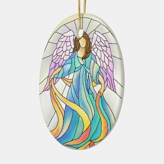 Angel Glas in lood Ornament (Links)