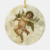  Angel Glittering Gold V1 ID136 Keramisch Ornament (Voorkant)