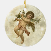  Angel Glittering Gold V1 ID136 Keramisch Ornament (Achterkant)