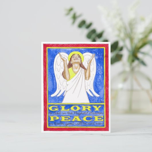 Angel Glory naar het Inspirerend Briefkaart van Go (Staand voorkant)