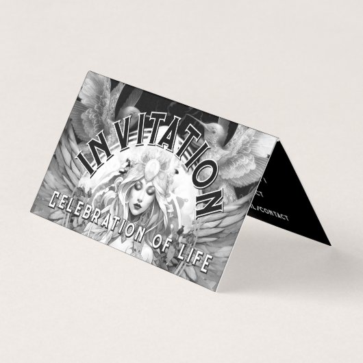 Angel Goddess Life Celebration Verjaardag Uitnodig Kaart (Voorkant)