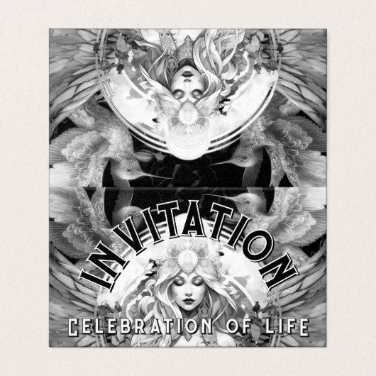 Angel Goddess Life Celebration Verjaardag Uitnodig Kaart (Buitenkant ongevouwen)
