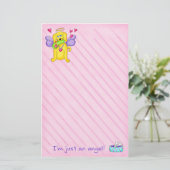 Angel Golden Yellow Dog met scheen Briefpapier (Staand voorkant)