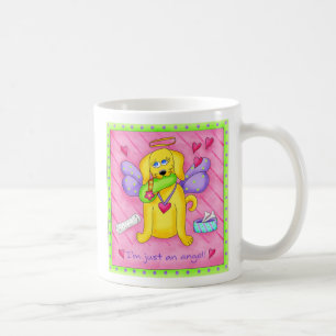Angel Golden Yellow Dog met scheen Koffiemok