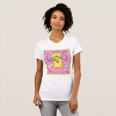 Angel Golden Yellow Dog met scheen T-shirt (Voorkant volledig)