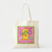 Angel Golden Yellow Dog met scheen Tote Bag (Voorkant)
