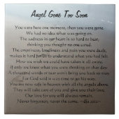 Angel Gone too Soon Memory Tegeltje (Voorkant)
