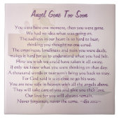 Angel Gone too Soon Tegeltje (Voorkant)