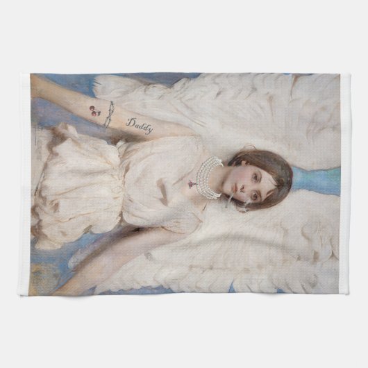 Angel Gone Wrong Kitchen Towel Theedoek (Horizontaal)