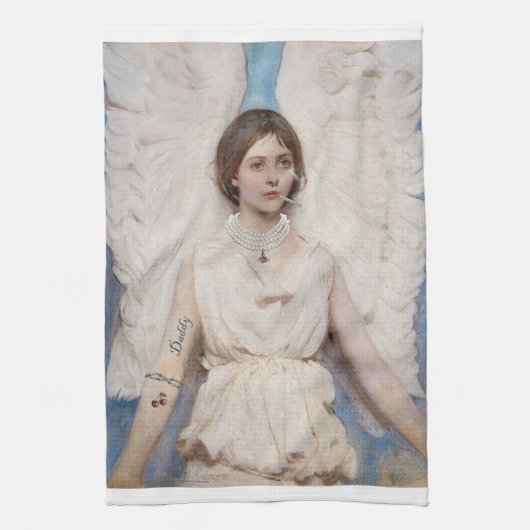 Angel Gone Wrong Kitchen Towel Theedoek (Verticaal)