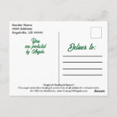 Angel Green Healing Natuur Waterverf Art Note Briefkaart (Achterkant)