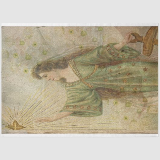 Angel Greeting kerstster Tissuepapier (Voorkant)