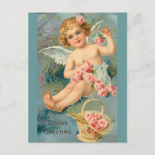 Angel Greetings Cute  Floral Briefkaart