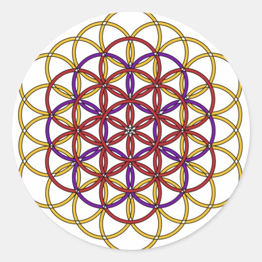 Angel Grid-Collectie Ronde Sticker (Voorkant)