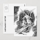 Angel Guarding A Girl Child Briefkaart (Voorkant / Achterkant)