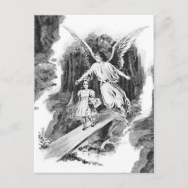 Angel Guarding A Girl Child Briefkaart