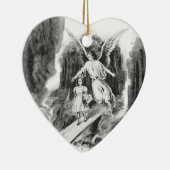 Angel Guarding A Girl Child Keramisch Ornament (Rechts)
