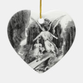 Angel Guarding A Girl Child Keramisch Ornament (Achterkant)