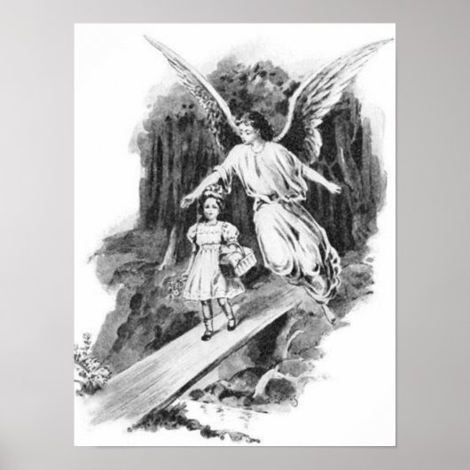 Angel Guarding A Girl Child Poster (Voorkant)