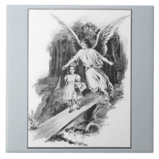 Angel Guarding A Girl Child Tegel Tegeltje