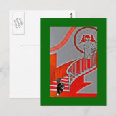 Angel Guarding Child en Teddy Bear Briefkaart (Voorkant / Achterkant)