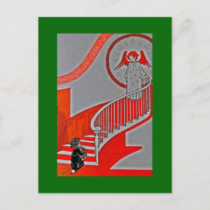 Angel Guarding Child en Teddy Bear Briefkaart