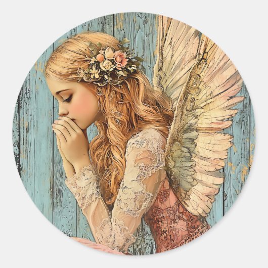 Angel Guidance  Ronde Sticker (Voorkant)
